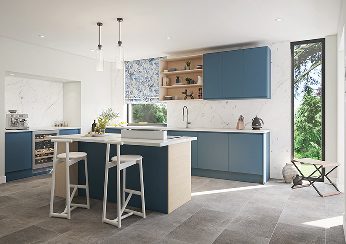 Iquitos, Indigo - Twist&Fit Roman Blind - Image 6